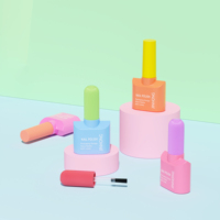 Flacon en verre unique de 12 ml pour emballage cosmétique de dissolvant de vernis à ongles, base et top coat