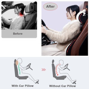 หมอนรองคอในรถยนต์แบบเมมโมรี่โฟม 100% ระบายอากาศได้ดี ปลอกถอดซักได้ ช่วยบรรเทาอาการปวดคอ พร้อมสายรัดปรับระดับได้ หมอนรองศีรษะในรถยนต์ที่นุ่มสบาย - Product Image 5