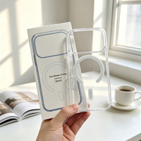 Coque Mobile Magnétique Transparente Antichoc en Acrylique JOYPORODO C010 pour iPhone 11 12 13 14 15 16 17 Pro Max et Android