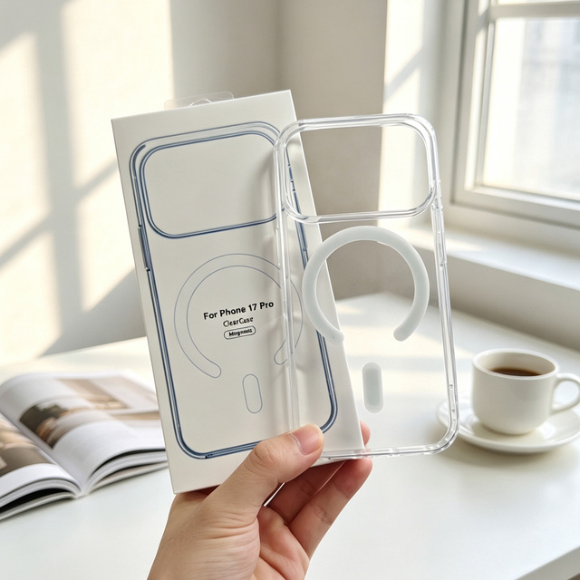 JOYPORODO C010 Shockproof Acrylic Transparent Case for iPhone 11 12 13 14 15 16 17 Pro Max Android Clear Magnetic Mobile Cover