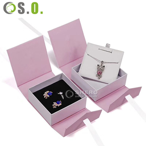 Slide Paper <b>Gift</b> Box Packaging Jewelry Pink Pouch Bags Sliding Jewellery <b>Boxes</b> <b>Earring</b> Bracelet Matt Lamination Recyclable - Product Image 1