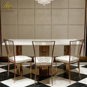 Hotel <b>Chair</b> Stainless Steel Electroplated Gold Stackable Indoor Dining <b>Chair</b> For Hotels Banquets Weddings Restaurants Clubs - Product Image 1
