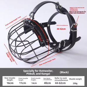 Bozal de Hierro Resistente para Perros - Anti-Mordidas y Anti-Ingestión Accidental para Rottweiler/Bulldog Francés/<span class=keywords><strong>Cane</strong></span> <span class=keywords><strong>Corso</strong></span> y Perros Grandes/Medianos - Product Image 2