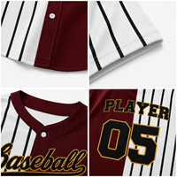 Camiseta de Béisbol para Hombre con Estampado Digital, Manga Corta, Cierre de Botones, Corte Holgado, Uniforme de Equipo al por Mayor con Logotipo, Nombre, Número y Estampado