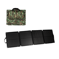 Chargeur de panneau solaire pliable de 90W 100W QC3.0 sorties CC Batterie externe d'urgence pour camping, camping, camping, camping, téléphone portable, alimentation solaire extérieure