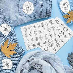 2 feuilles de modèles de broderie Stabilisateur soluble dans l'eau pour les dessins Fournitures de <span class=keywords><strong>couture</strong></span> <span class=keywords><strong>Papier</strong></span> de <span class=keywords><strong>transfert</strong></span> A5 - Product Image 1