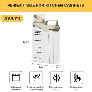 Boîte de rangement alimentaire en plastique réutilisable de qualité professionnelle, étanche, écologique, grande capacité, emballage en carton pour la cuisine - Product Image 2