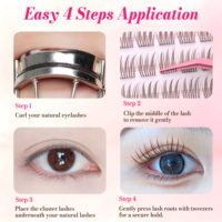 Cils autocollants sans colle à 10 rangées, courbure C, réutilisables, longue durée, pré-collés, pas besoin de colle, faux cils