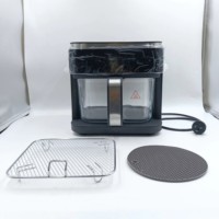 Friteuse à air grande capacité 6L, écran tactile, multifonction, 8 préréglages, pour usage domestique et hôtelier, directement de l'usine