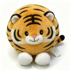 Peluche de tigre esférico personalizado y adorable, peluche de tigre suave en forma de bola, peluche de tigre redondo en forma de bola - Product Image 2