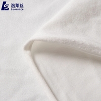 Tissu DTY blanc, tissu polyester double brossé blanc, jersey simple en spandex, tissu DBP pour impression numérique