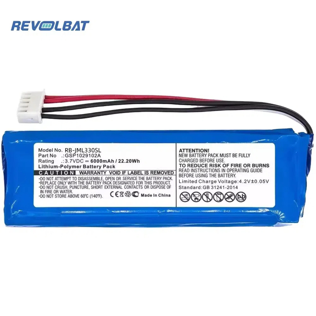 ULi High Quality 3.7V 6000mAh Li-Polymer Battery Suitable for Charge 3 Charge 3 Stealth Edition Speaker Battery