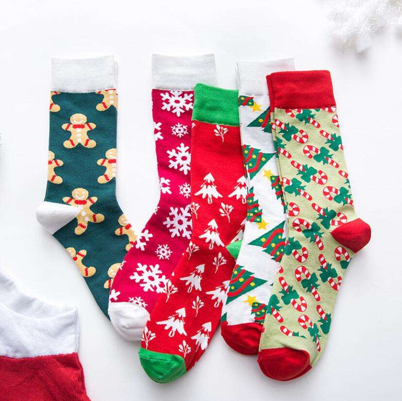 SOXTOWN Cheapest Items Bulk in Stock Cotton Funny Gift Box Unisex Vrew Christmas Socks for Sale