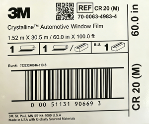 Lámina de Tinte para Ventanas 3M Crystalline Series Nano Cerámica CR20 CR40 CR70, Calidad Premium Estadounidense, Rechazo de Calor del 99% - Product Image 2