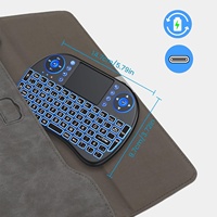 Harga Grosir Pabrik Keyboard Mini Nirkabel I8 Keyboard Backlit 7 Warna 2.4G Touchpad Keyboard Genggam untuk PC Android TV Box