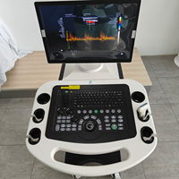 Appareil d'échographie Doppler couleur médical professionnel, machine à ultrasons numérique 3D sur chariot pour vétérinaires