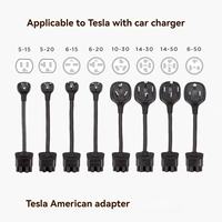 Huarui US-Standard Tesla 14-50 Adapter 80A IP66-Schutz Neues Autoladekabel Kupfer Silberbeschichtung PC+Nylon Material 250V