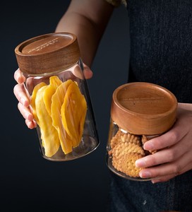 Thủy Tinh Borosilicate Cao Lưu Trữ Lọ Keo Gỗ Vít-Top Nắp Rõ Ràng Kín Thực Phẩm <span class=keywords><strong>Container</strong></span> Cho Trà Thức Ăn Tổ Chức - Product Image 3