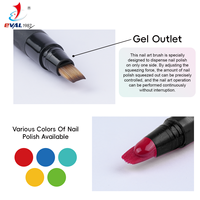 Nouvel Arrivage – Pinceau de Manucure à Gel à Poignée en Plastique Noir, Contrôle Précis du Liquide, pour Nail Art