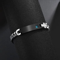 Ensemble collier et bracelet en acier inoxydable serti de zircons géométriques classiques personnalisés, unisexe, pour couples, logo DIY, cadeau de Noël, or