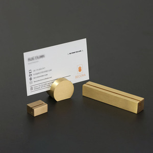 Becora <span class=keywords><strong>Brass</strong></span> chủ thẻ trong hình dạng khác nhau và kích cỡ cho văn phòng khách sạn cửa hàng kinh doanh chủ thẻ hình ảnh hiện đại hiển thị khán đài - Product Image 4