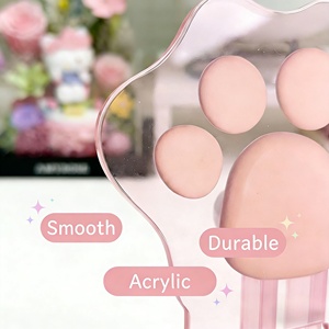 Support de téléphone portable pliable en acrylique en forme de patte de chat, rose, pour voyage et organisation de bureau - Product Image 5