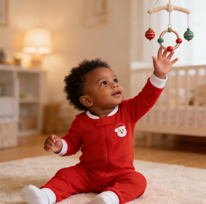 Combinaison de Noël personnalisée 2026 pour bébé, rouge, avec rabat pour les fesses, tenue de Noël assortie pour la sortie de maternité, <span class=keywords><strong>pyjama</strong></span> pour tout-petits filles - Product Image 6