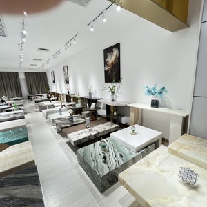 2025ใหม่โต๊ะกาแฟสไตล์อิตาลีโต๊ะรูปไข่ทรงรีสไตล์เรียบง่ายทันสมัยหรูหรา - Product Image 5