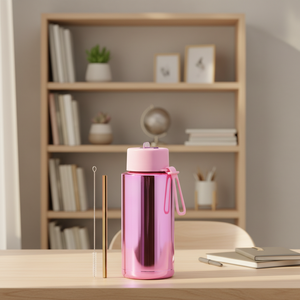 Taiwan Fournisseur Voyage 1.0L Silicone Poignée Paille Isolé Personnalisé Bouteille D'eau - Product Image 3