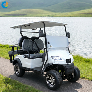 Voiturette de golf électrique certifiée CE avec 4 sièges, moteur AC, batteries lithium et plomb-acide 48V - Product Image 1