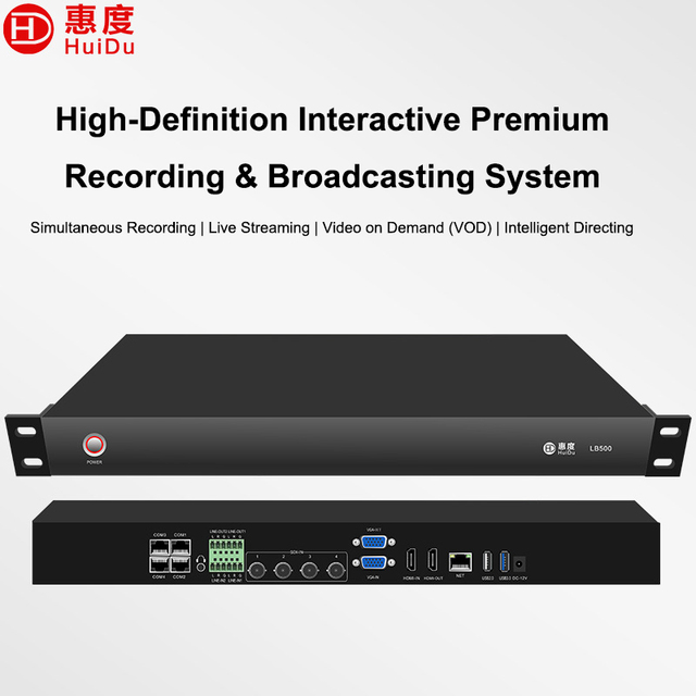 4K Conference Recording Live Streaming Host 5 HDMI Inputs H265 Encoder PIP Video Switcher