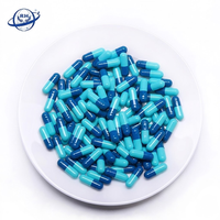 Capsules de gélatine dure vides bio fabriquées en Chine, capsules de gélatine bleue colorées pour la santé, fabrication de capsules de pilules