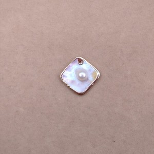Natural freeform white shell fashion jewelry oyster pearl shell charms ciondolo a goccia a cuore per la creazione di collane di gioielli - Product Image 3