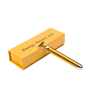 Prodotti di Bellezza Anti-età per la Cura della Pelle con Marchio Privato, Barra Elettrica a Forma di T in <span class=keywords><strong>Oro</strong></span> 24k, Rullo Vibrante in Metallo per Lifting Facciale - Product Image 1