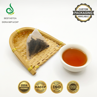 USDA Biologische Premium Lychee Geurende Zwarte Thee Zakjes Piramide Thee Sachet met Natuurlijk Fruit Aroma voor Groothandel OEM Beschikbaar
