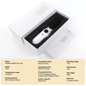 <span class=keywords><strong>Cepillo</strong></span> <span class=keywords><strong>El</strong></span>éctrico Profesional OEM de Plasma para Cabello y Barba, Portátil, Inalámbrico, con Calentamiento MCH Tipo C para Viajes - Product Image 6