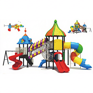 Equipo de Juegos Infantiles para Exteriores Personalizable y Ecológico en Venta con Toboganes de <span class=keywords><strong>Plástico</strong></span> Resistentes para Jardín - Product Image 1