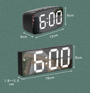 Wholesale Large Font Multifunctional LED Alarm Clock Smart Table <b>Electronic</b> Battery Plug-in for Office Living Room Use Home - Product Image 4