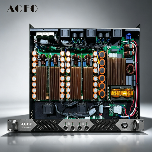 1U Class D Professional Power Amplifier 4CH 1600W X4 High Power Digital Audio Amplifier for Stage DJ Subwoofer Line Array OEM