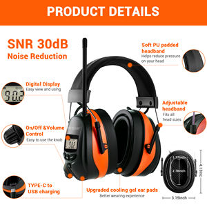 Protection auditive en vente chaude, atelier, tir, sommeil, protection contre le bruit, écouteurs antibruit, insonorisés avec <span class=keywords><strong>bandeau</strong></span> en PU souple - Product Image 2