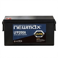 6개의 NEWMAX LFP200A 한국산 솔리드 스테이트 리튬인산철(LiFePO4) 12.8V 200Ah 5000 사이클 딥 사이클 배터리 태양 에너지 저장 UPS RV 해양용