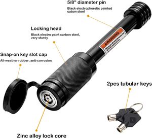 New Auto Pin khóa Receiver Hitch Class III/IV Trailer Hitch Xe Đạp Giá khay bóng <span class=keywords><strong>Tow</strong></span> Rope 1000kg max <span class=keywords><strong>t</strong></span>ải trọng xe <span class=keywords><strong>t</strong></span>ải xe thuyền - Product Image 2