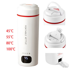 500ml USB Portable Office Travel Mini <b>Kettle</b> With Digital <b>Temperature</b> <b>Control</b> Stainless Steel Household Use Heating Cup - Product Image 2