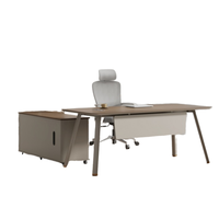 Bureau de direction en bois moderne et élégant personnalisé, table de bureau classique pour patron ou président, mobilier de bureau