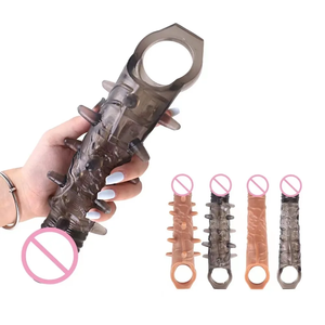 ペニスディック スリーブ 再利用可能コンドーム 遅延射精 スパイクコンドーム 大人用セックストイ 男性用 - Product Image 2