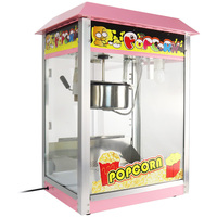 Mesin Popcorn komersial merah muda Maquina De Palomitas De Maiz 8oz mesin otomatis pembuat Popcorn dari Cina