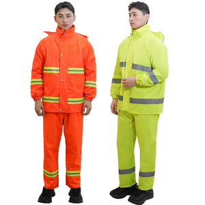 Ensemble imperméable et <span class=keywords><strong>pantalon</strong></span> de pluie réfléchissant double couche épaissi pour le travail extérieur – Vente en gros usine - Product Image 5