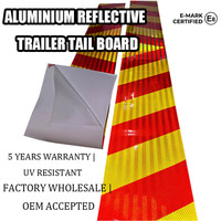 Cinta reflectante de señalización trasera tipo chevron de 20 cm x 1,7 m, prismática de alta intensidad para seguridad de camiones de servicio pesado