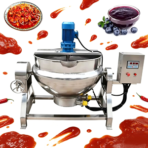 100l Mesin Pengaduk Otomatis Industri untuk Merebus Selai dan Saus, Boiler Berjaket Uap Listrik Gas dengan Pengaduk untuk Pengolahan Makanan - Product Image 6