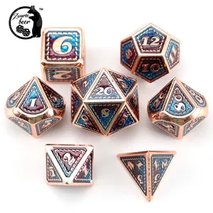 Custom Dicing 20mm D20 Bulk Dragon Scales Dice Game Wholesale Metal Polyhedral Rpg Dnd Dice Set Table Game Accessories